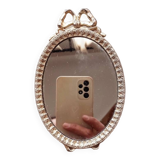 Mini silver medallion mirror