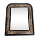 Antique Louis-Philippe mirror, painted wood imitation wood, 27 x 34 cm, 19th century