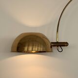 Lampe murale vintage à arc Florian Schulz XL BOCA en laiton, années 1970
