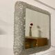 Ice mirror by Egon Hilleband square with light 1970s