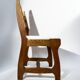 Set of 6 Belgian brutalist oak dining chairs, 1970s.