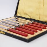 Art Deco Silver Plated Cased Butter or Breakfast Knifes