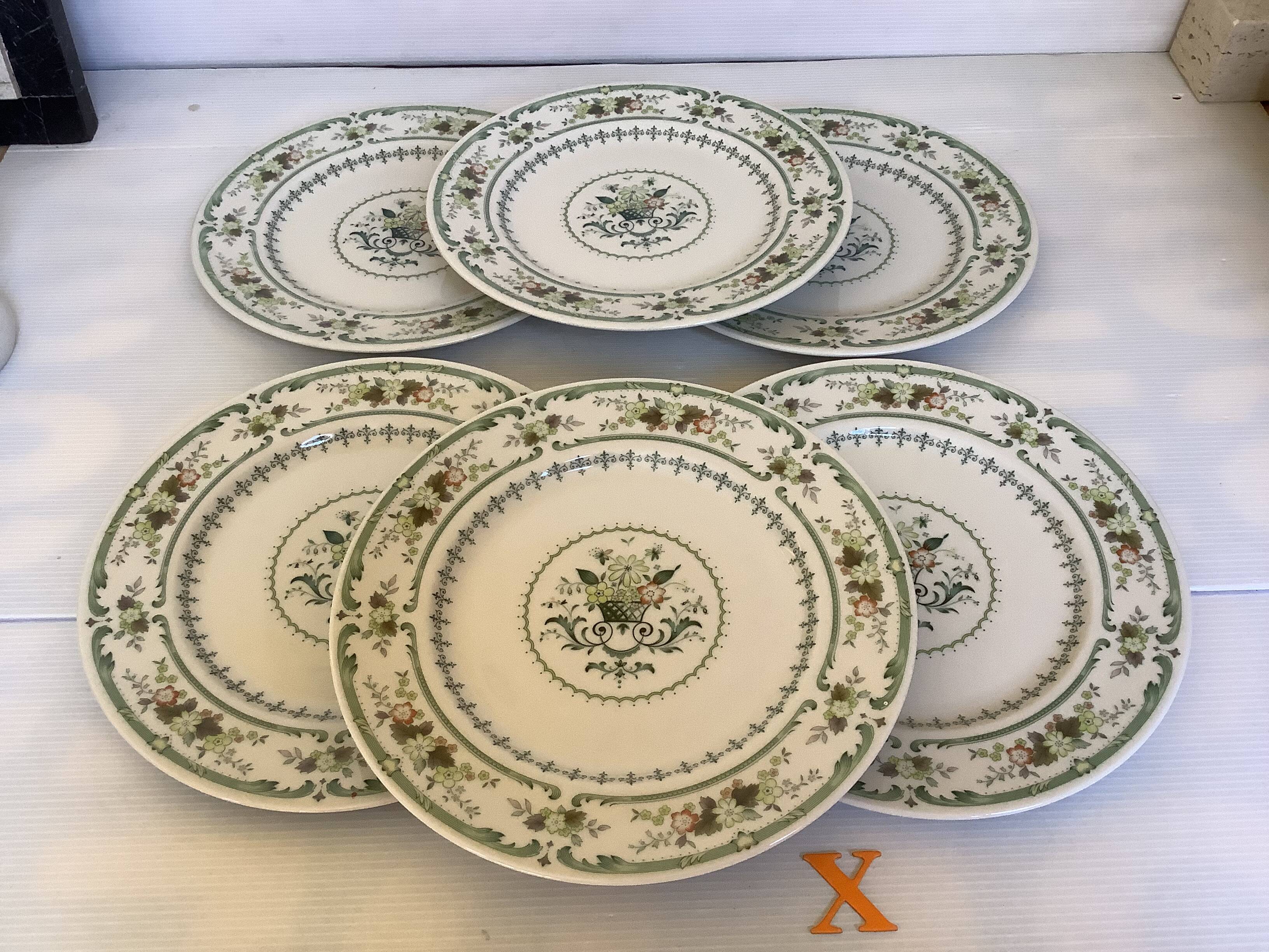 Six Royal Doulton Provençal dinner plates