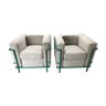 Paire de fauteuils LC2 Le Corbusier