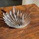 Large stylised shell bowl in vintage glass D22