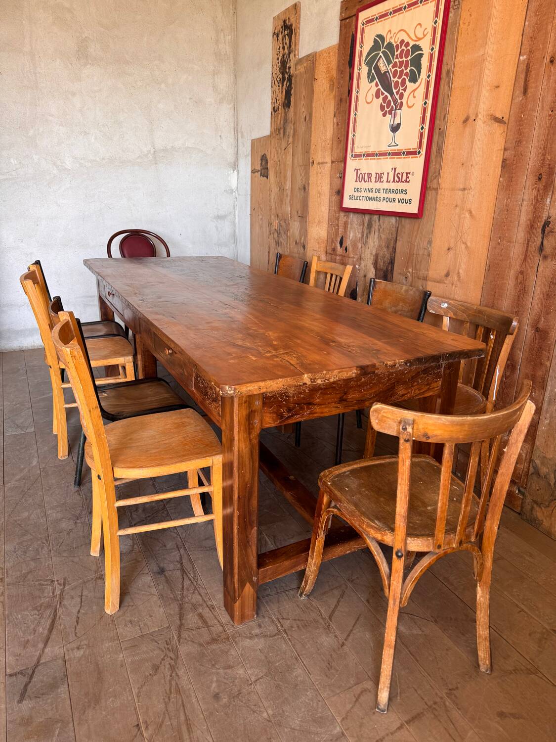 Farmhouse table for 10 people