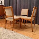 Ensemble de quatre chaises Cane Back conçues par Jens Risom, JO Carlssons, Suède, années 1950