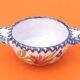 Charolles earthenware Bowl with ears Floral decoration, 1940s