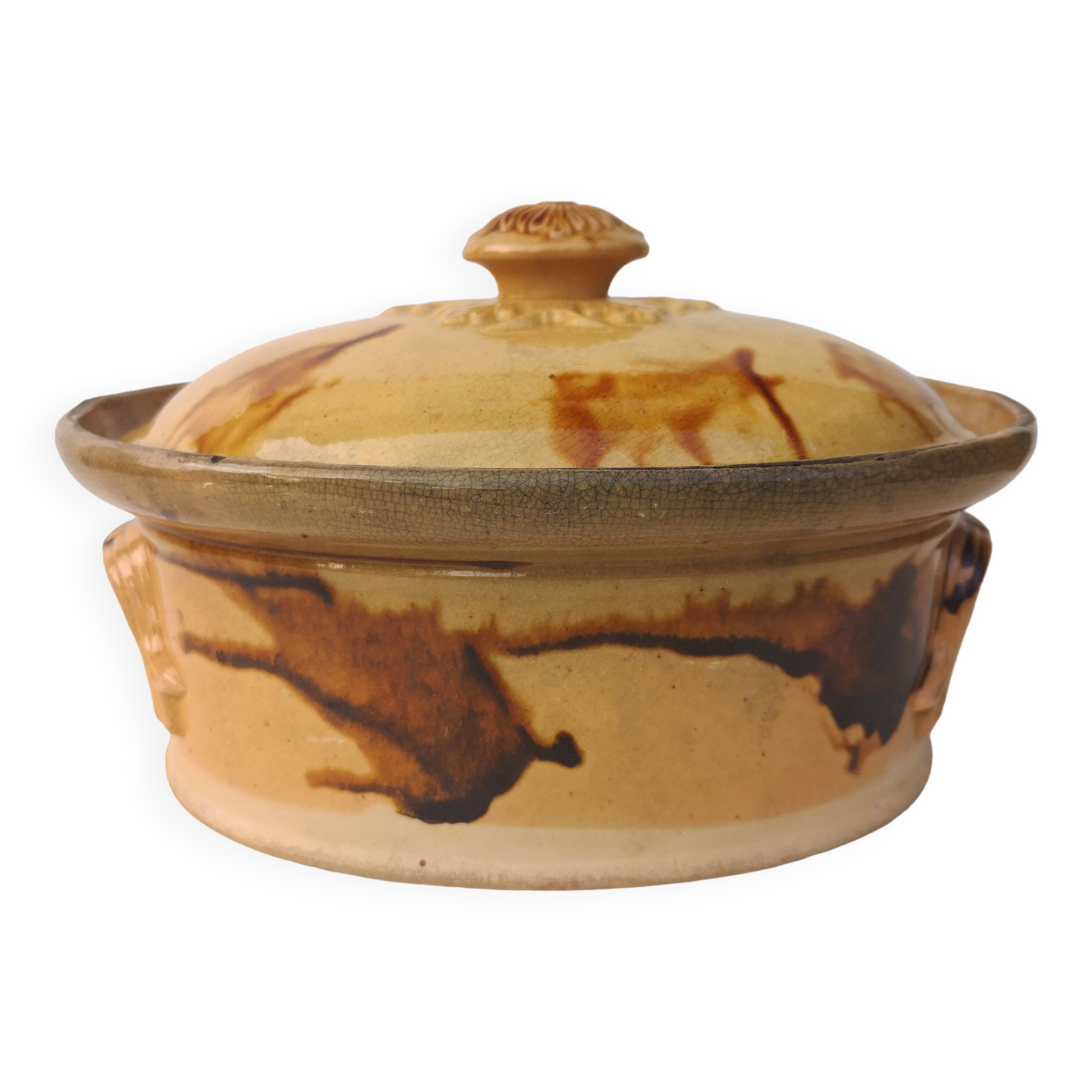 Old glazed terracotta terrine