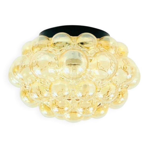 Grand plafonnier en verre bulle de style mid-century moderne par H. Tynell, années 1970.