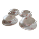 4 antique cups and saucers