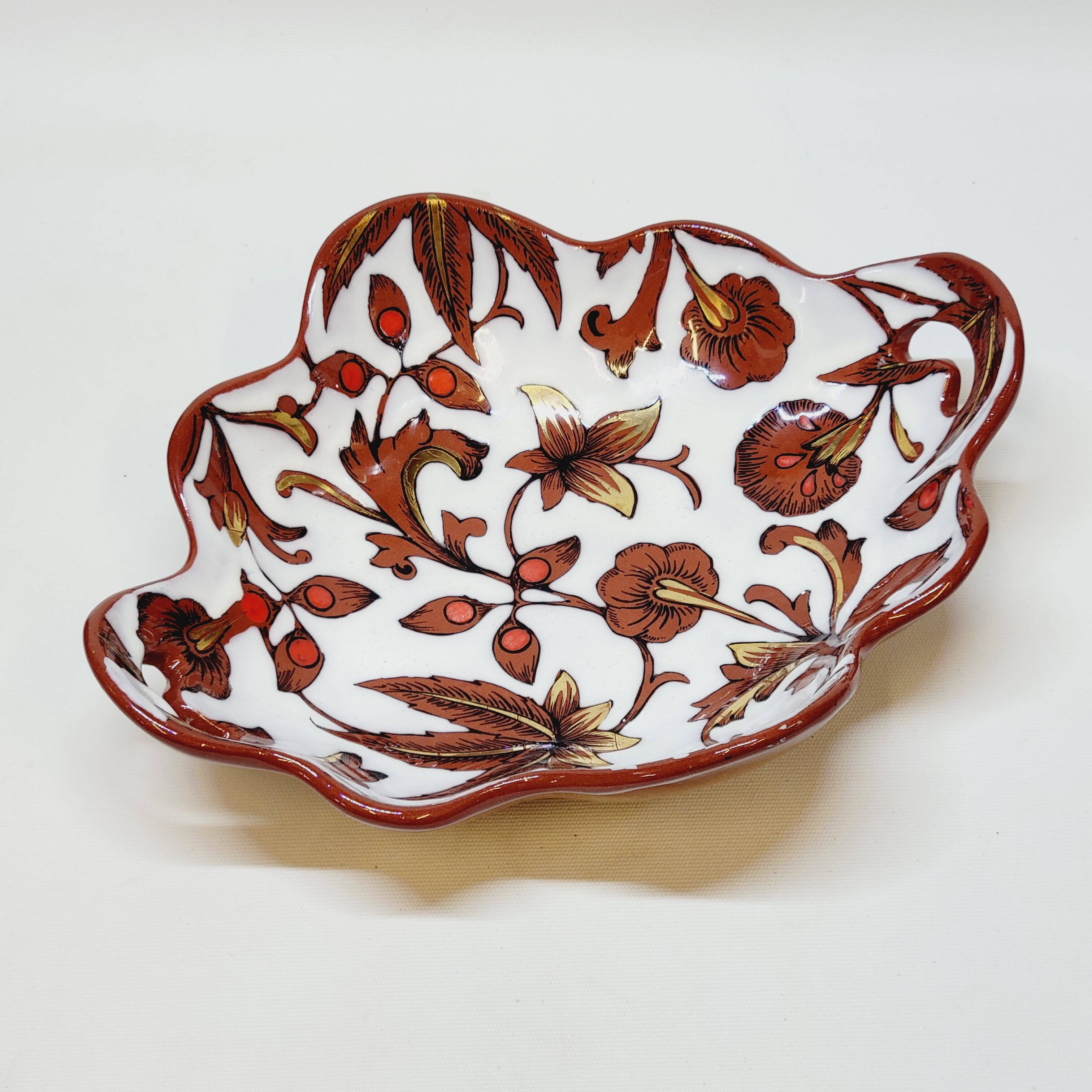 Longwy Cloisonné Enameled Basket Empty Pocket Cup Flowers Fe