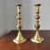 Pair of antique solid brass candlesticks