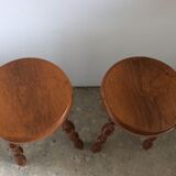 Pair of vintage tripod stools