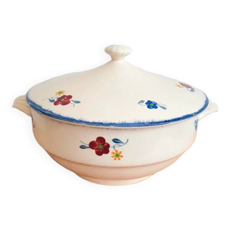 Large Digoin Sarreguemines ceramic tureen