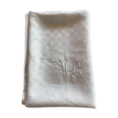 Tablecloth MC rectangular 205x178 damask with beige squares