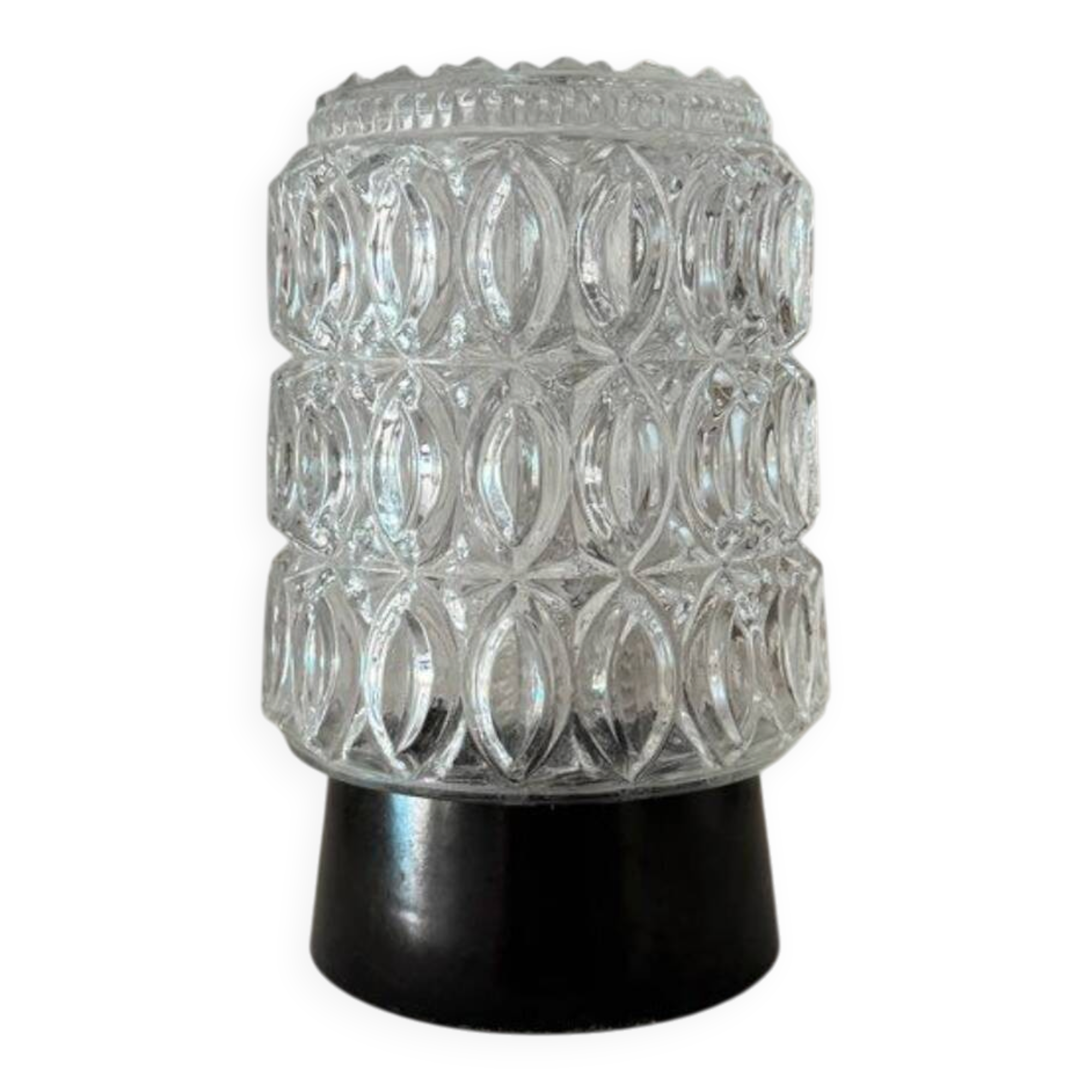 Vintage wall light / ceiling light in Bakelite and glass - 1960s