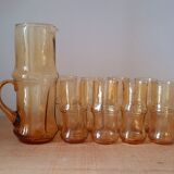 Vintage amber orangeade service