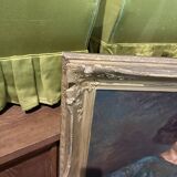 Oil painting portrait on canvas from the 19th century.