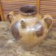 Buire jar vase jug Auvergne in old terracotta