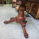 Round pedestal table with marble top and mahogany tripod from the 19th century