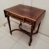 Louis XVl-style mahogany-shaped writing table