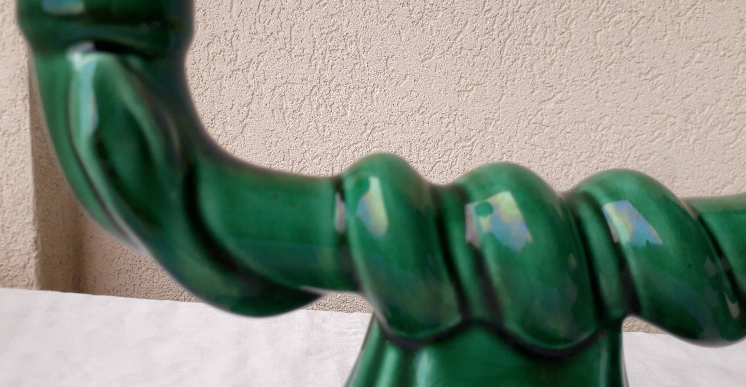 Green candlesticks candle holders