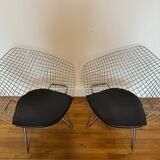 Pair of Diamond armchairs by Harry Bertoia for Knoll vintage