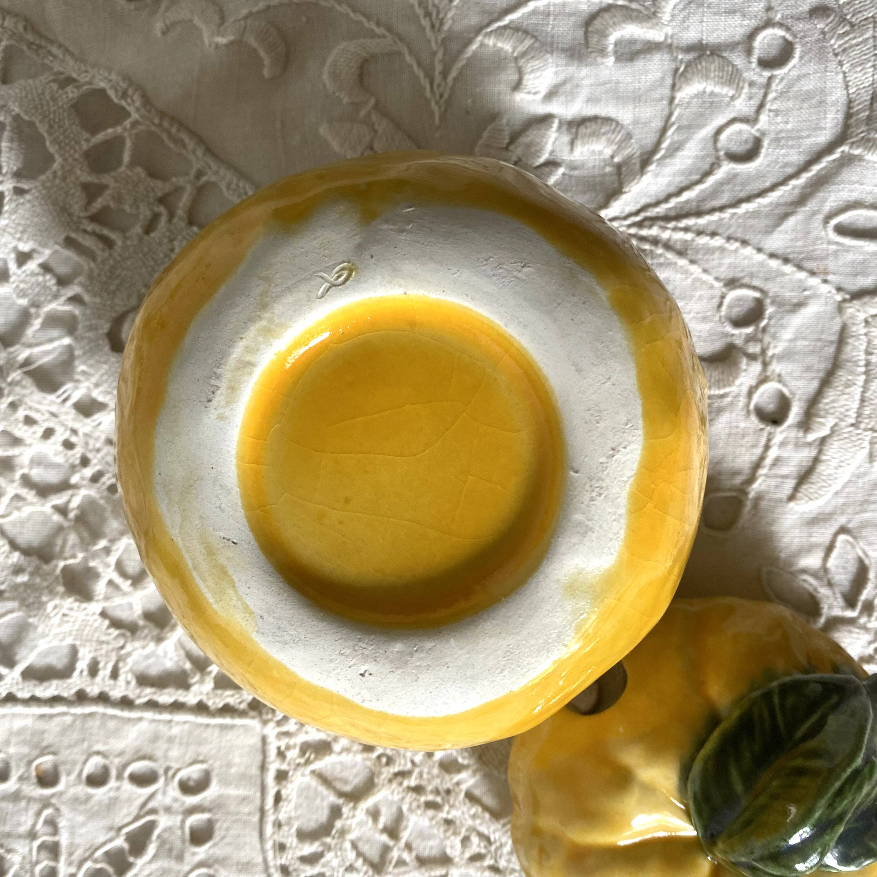 Pot à marmelade citron en barbotine