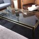 Coffee table Maison Malabert bronze & glass