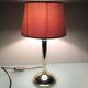 Lampe en  métal doré et abat jour peau de peche / vintage années 70-80