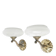 Vintage brass and glass sconces, 1930s, set of 2