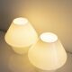 Paire de lampes vintage champignon en verre soufflé