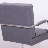 Restored Bauhaus Armchair, by Karel Josef Říha, New Upholstery, Czech, 1930s