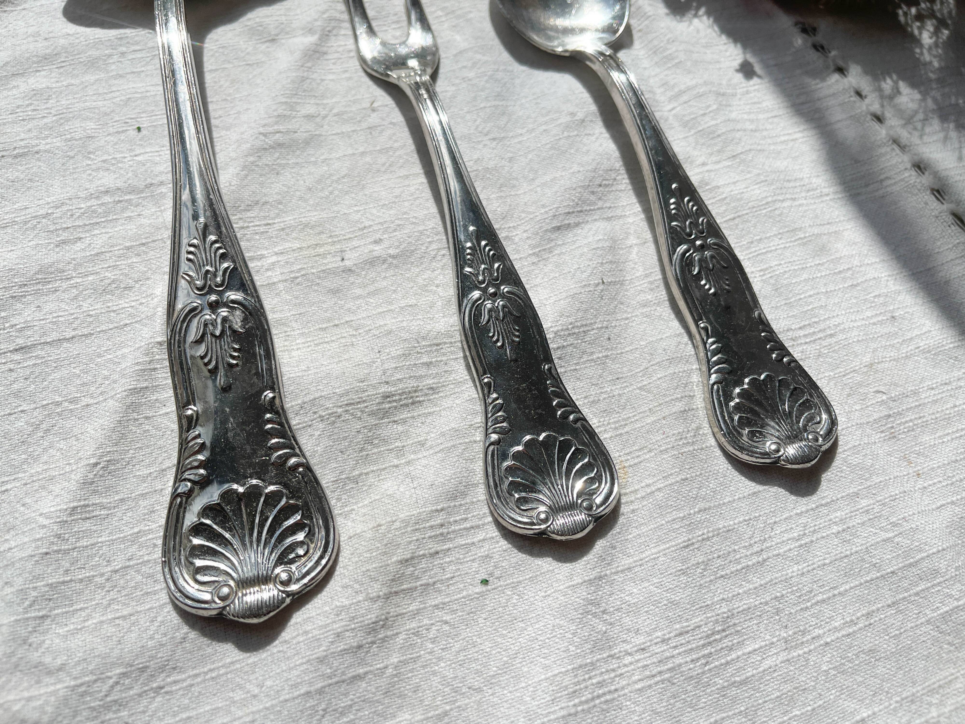 Vintage Rocaille style serving cutlery