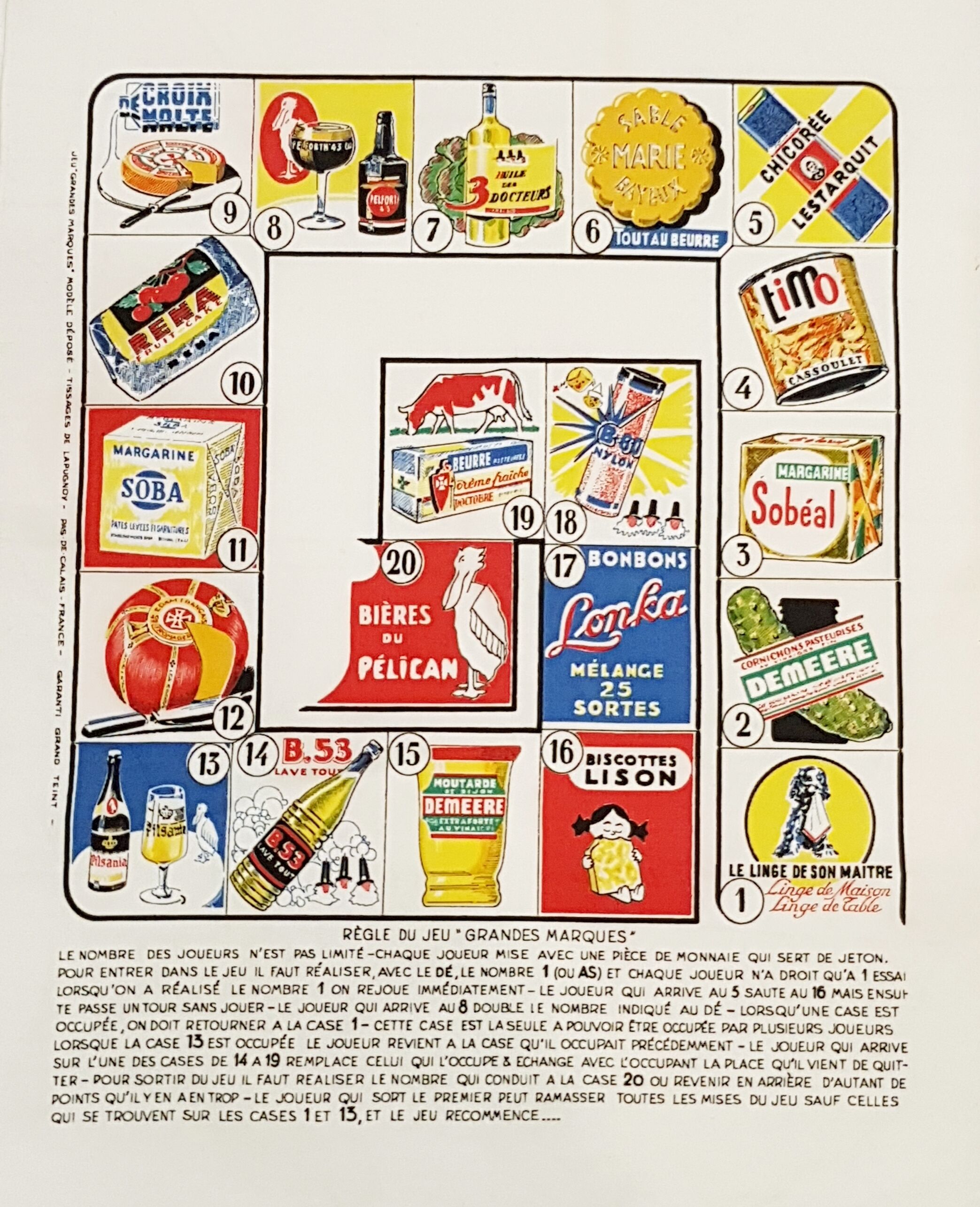 Vintage publicity teatowel