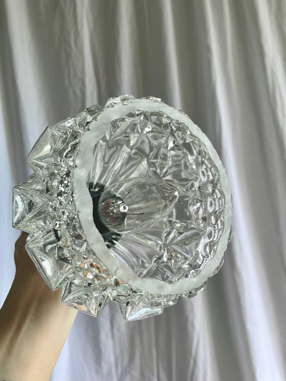 Suspension verre et chrome 70’s