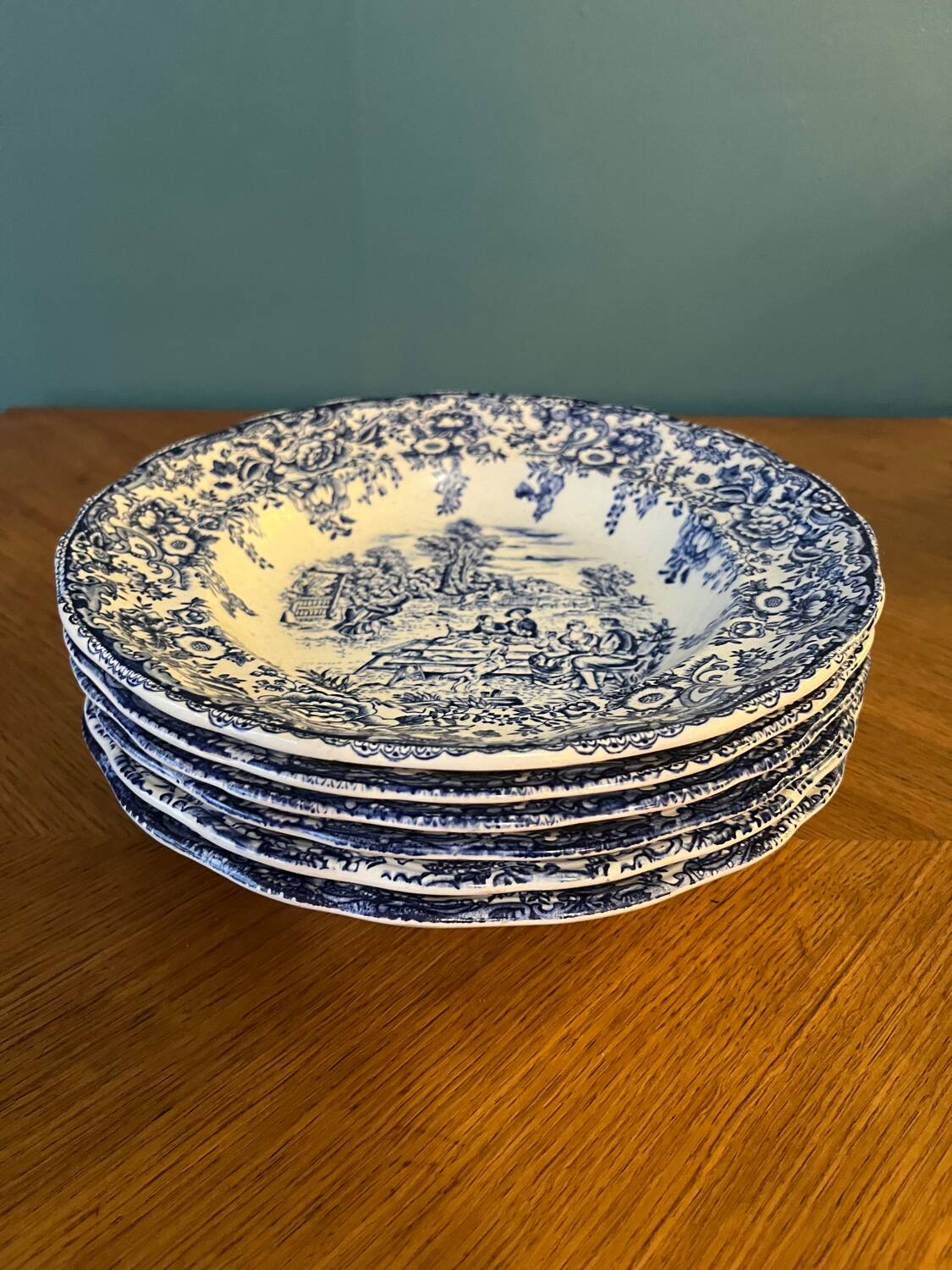 6 BP porcelain soup plates