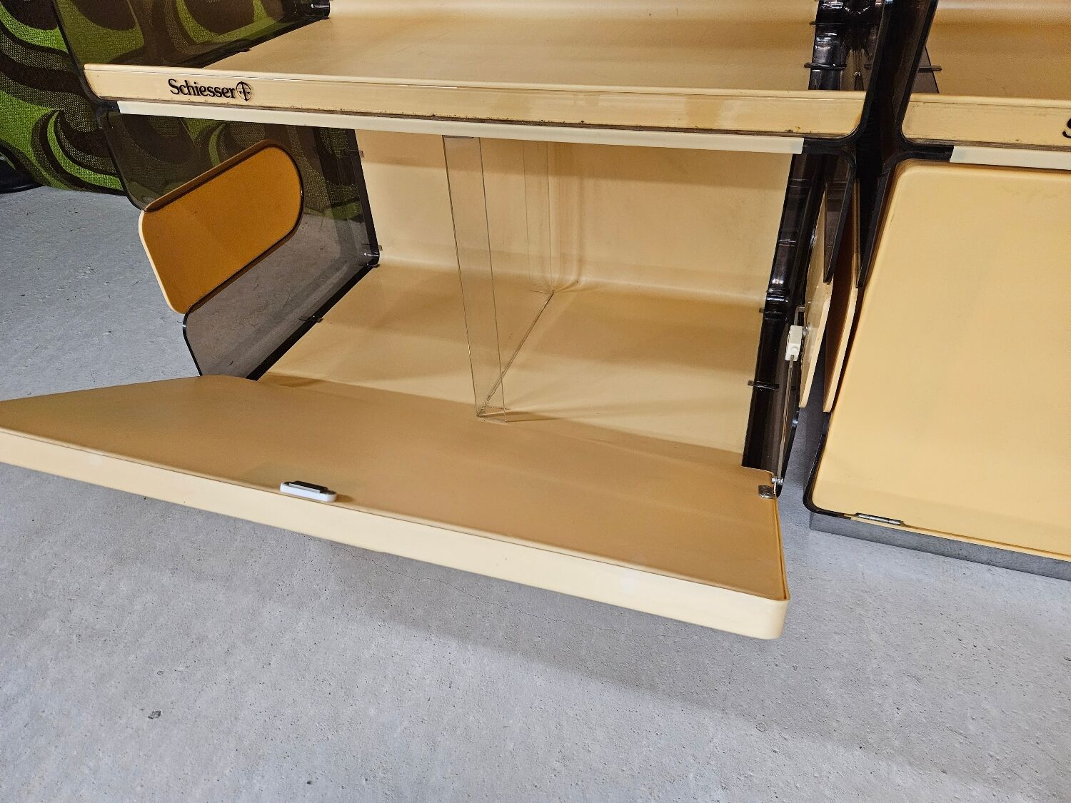 "Space-Age smoked plexiglass library set 1970"