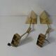Pair of adjustable brass wall lamps after koch & lowy