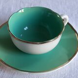 Lot composed of 3 cups and old saucers ( Digoin Sarreguemines France )