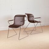 Set of 4 Penelope chairs by Charles Pollock for Castelli