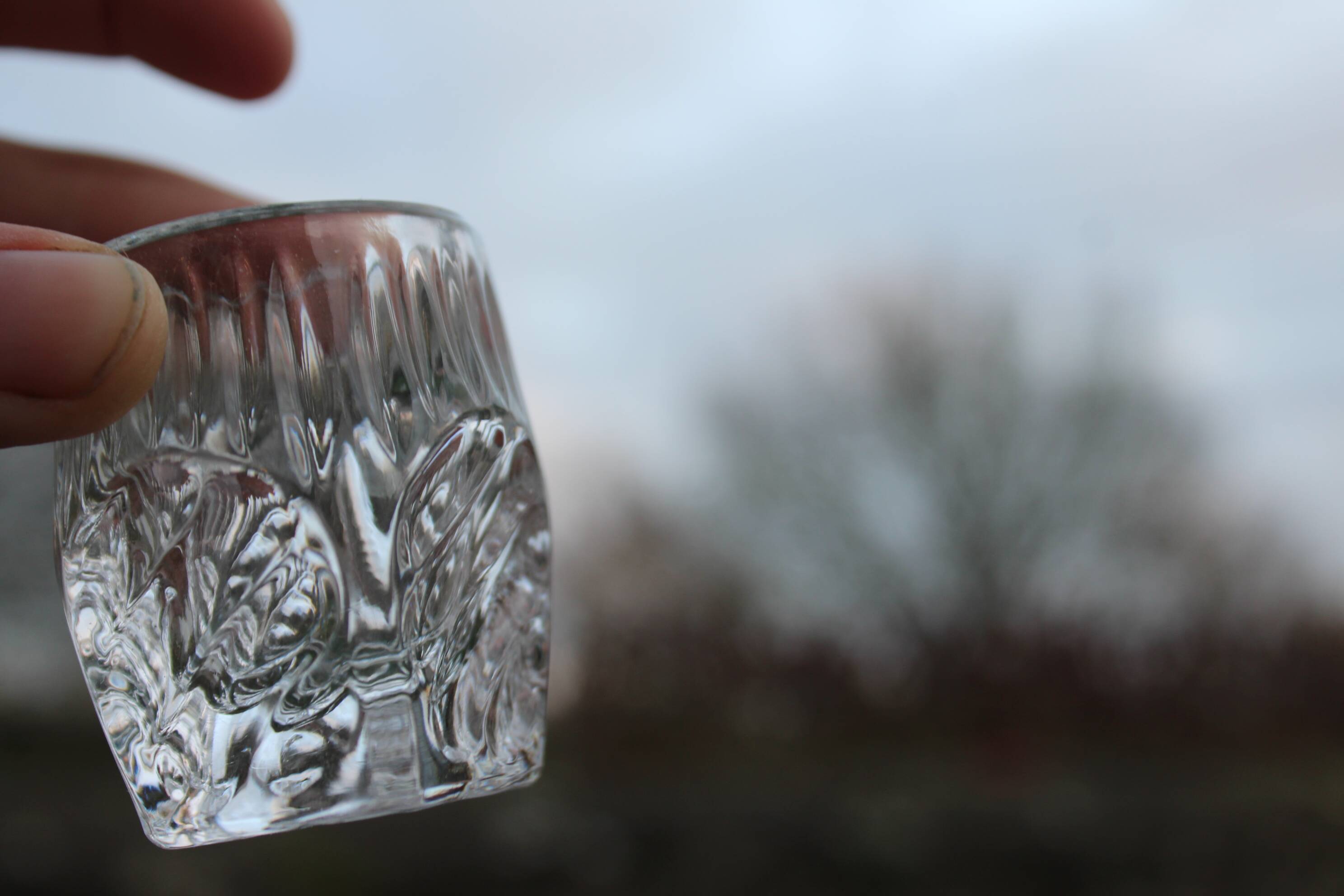 Bavarian crystal decanter + 8 glasses – with original box