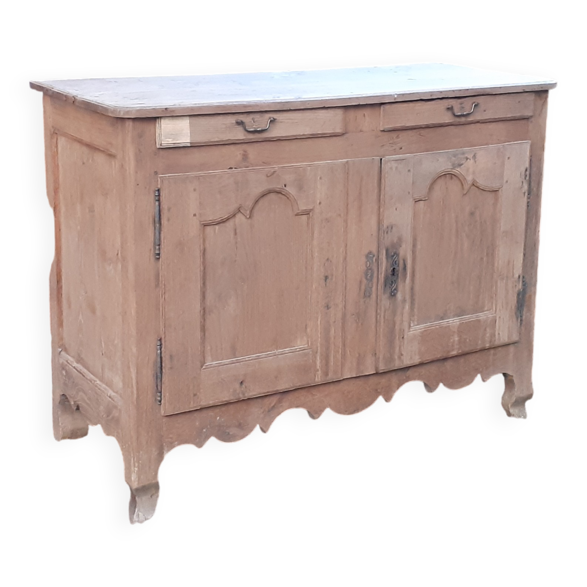 2-door, 2-drawer sideboard, old solid chestnut wood, raw wood