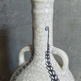 Soliflore bottle vase in fine earthenware boch frères la louvière-keramis early 20th century