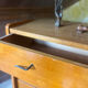 Commode pieds compas en chêne, France années 60