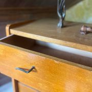 Commode pieds compas en chêne, France années 60