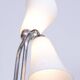 Czech Art Deco Floor Lamp in Chrome, Opal Glass and Lacquered Wood, 1930s