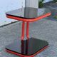 tubular and glass side table from the 1980s