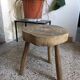 Tabouret tripode brutaliste